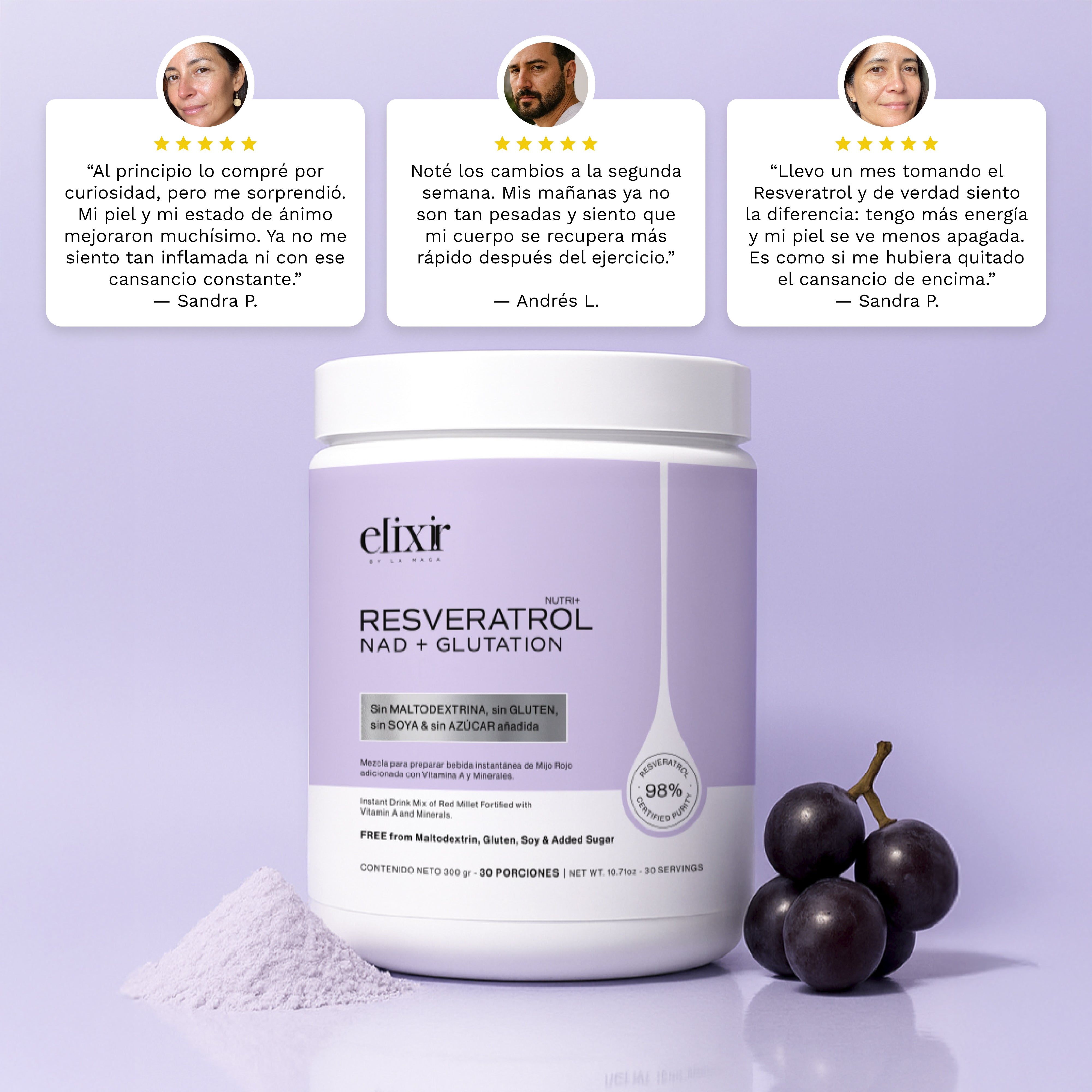 RESVERATROL: NAD + GLUTATION LDS