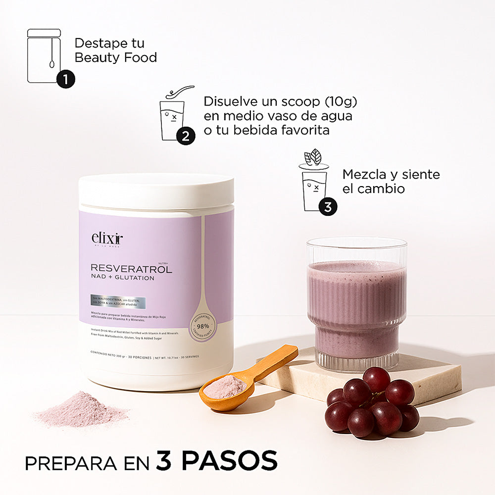 RESVERATROL: NAD + GLUTATION LDS